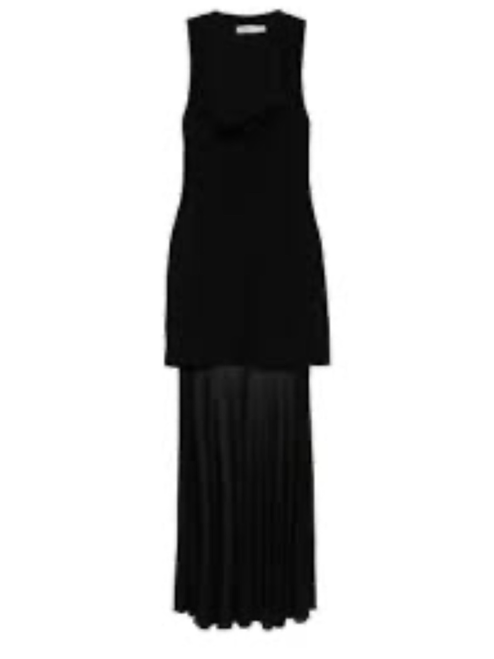 Black High-Low Sleeveless Maxi Dress